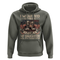 I Wear Red On Fridays For My Daughter Until She Comes Home Hoodie Vintage American Flag - Wonder Print Shop