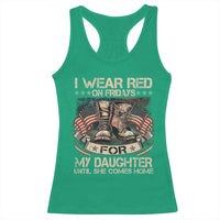 I Wear Red On Fridays For My Daughter Until She Comes Home Racerback Tank Top Vintage American Flag - Wonder Print Shop