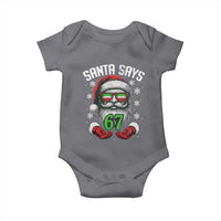 Funny Christmas Santa Says 67 Baby Onesie Six Seven Meme Gen Alpha Xmas Gag Gift - Wonder Print Shop