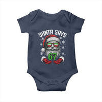 Funny Christmas Santa Says 67 Baby Onesie Six Seven Meme Gen Alpha Xmas Gag Gift - Wonder Print Shop