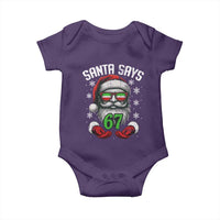 Funny Christmas Santa Says 67 Baby Onesie Six Seven Meme Gen Alpha Xmas Gag Gift - Wonder Print Shop