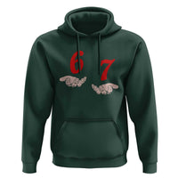 Funny 67 Six Seven Meme Hands Gesture Alpha Slang Hoodie - Wonder Print Shop