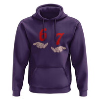 Funny 67 Six Seven Meme Hands Gesture Alpha Slang Hoodie - Wonder Print Shop