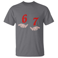 Funny 67 Six Seven Meme Hands Gesture Alpha Slang T Shirt - Wonder Print Shop
