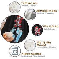 Funny 67 Christmas Throw Blanket Six Seven Dabbing Santa Meme Gen Alpha Slang - Wonder Print Shop