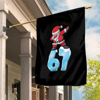 Funny 67 Christmas Garden Flag Six Seven Dabbing Santa Meme Gen Alpha Slang - Wonder Print Shop