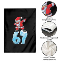 Funny 67 Christmas Garden Flag Six Seven Dabbing Santa Meme Gen Alpha Slang - Wonder Print Shop
