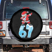 Funny 67 Christmas Spare Tire Cover Six Seven Dabbing Santa Meme Gen Alpha Slang - Wonder Print Shop