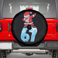 Funny 67 Christmas Spare Tire Cover Six Seven Dabbing Santa Meme Gen Alpha Slang - Wonder Print Shop