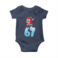 Funny 67 Christmas Baby Onesie Six Seven Dabbing Santa Meme Gen Alpha Slang - Wonder Print Shop