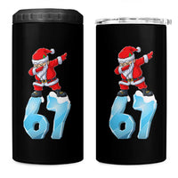 Funny 67 Christmas 4 in 1 Can Cooler Tumbler Six Seven Dabbing Santa Meme Gen Alpha Slang - Wonder Print Shop