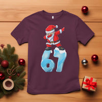 Funny 67 Christmas T Shirt Six Seven Dabbing Santa Meme Gen Alpha Slang - Wonder Print Shop