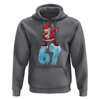 Funny 67 Christmas Hoodie Six Seven Dabbing Santa Meme Gen Alpha Slang - Wonder Print Shop