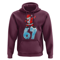 Funny 67 Christmas Hoodie Six Seven Dabbing Santa Meme Gen Alpha Slang - Wonder Print Shop