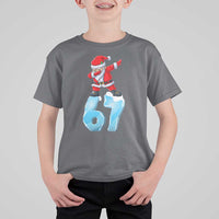 Funny 67 Christmas T Shirt For Kid Six Seven Dabbing Santa Meme Gen Alpha Slang - Wonder Print Shop