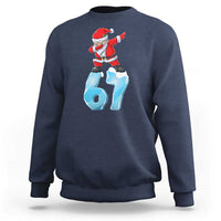 Funny 67 Christmas Sweatshirt Six Seven Dabbing Santa Meme Gen Alpha Slang - Wonder Print Shop