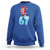 Funny 67 Christmas Sweatshirt Six Seven Dabbing Santa Meme Gen Alpha Slang - Wonder Print Shop