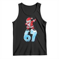 Funny 67 Christmas Tank Top Six Seven Dabbing Santa Meme Gen Alpha Slang - Wonder Print Shop