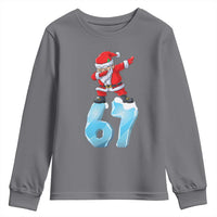 Funny 67 Christmas Youth Sweatshirt Six Seven Dabbing Santa Meme Gen Alpha Slang - Wonder Print Shop