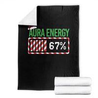 Funny Aura Energy 67 Christmas Throw Blanket Aura Farming Six Seven Meme Gen Alpha Slang - Wonder Print Shop