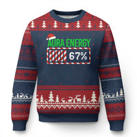 Funny Aura Energy 67 Christmas Ugly Christmas Sweater Aura Farming Six Seven Meme Gen Alpha Slang - Wonder Print Shop