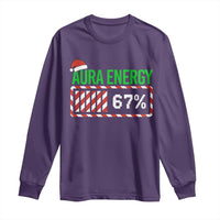 Funny Aura Energy 67 Christmas Long Sleeve Shirt Aura Farming Six Seven Meme Gen Alpha Slang - Wonder Print Shop