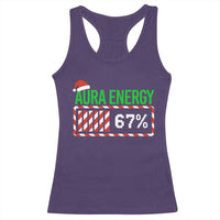 Funny Aura Energy 67 Christmas Racerback Tank Top Aura Farming Six Seven Meme Gen Alpha Slang - Wonder Print Shop