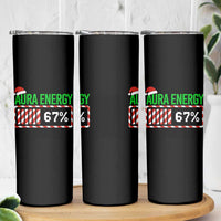 Funny Aura Energy 67 Christmas Skinny Tumbler Aura Farming Six Seven Meme Gen Alpha Slang - Wonder Print Shop