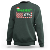 Funny Aura Energy 67 Christmas Sweatshirt Aura Farming Six Seven Meme Gen Alpha Slang - Wonder Print Shop