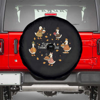 Just A Thankful Goose Spare Tire Cover Funny Goose Turkey Thanksgiving Fall Season - Wonder Print Shop