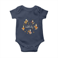 Just A Thankful Goose Baby Onesie Funny Goose Turkey Thanksgiving Fall Season - Wonder Print Shop