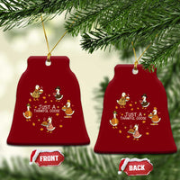 Just A Thankful Goose Ceramic Ornament Funny Goose Turkey Thanksgiving Fall Season - Wonder Print Shop