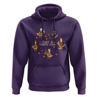 Just A Thankful Goose Hoodie Funny Goose Turkey Thanksgiving Fall Season - Wonder Print Shop