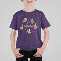 Just A Thankful Goose T Shirt For Kid Funny Goose Turkey Thanksgiving Fall Season - Wonder Print Shop