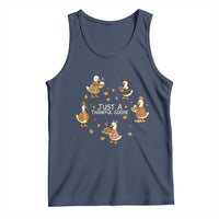 Just A Thankful Goose Tank Top Funny Goose Turkey Thanksgiving Fall Season - Wonder Print Shop