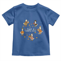Just A Thankful Goose Toddler T Shirt Funny Goose Turkey Thanksgiving Fall Season - Wonder Print Shop