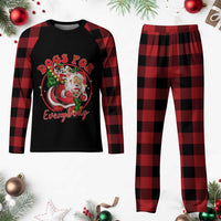 Funny Xmas Dog Owner Plaid Pajama Set Dogs For Everybody Santa Sack Chihuahua - Wonder Print Shop