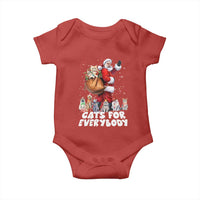 Funny Christmas Cat Baby Onesie Cats For Everybody Xmas Santa Pet