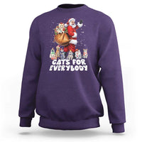 Funny Christmas Cat Sweatshirt Cats For Everybody Xmas Santa Pet - Wonder Print Shop