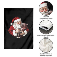 Funny Moo Deng Christmas Garden Flag Santa Cute Hippo Zoo Meme Baby Pygmy - Wonder Print Shop