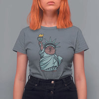 Funny Pesto The Penguin Statue Of Liberty T Shirt For Women - Wonder Print Shop