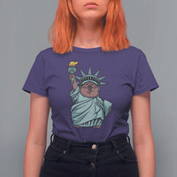 Funny Pesto The Penguin Statue Of Liberty T Shirt For Women - Wonder Print Shop