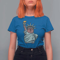 Funny Pesto The Penguin Statue Of Liberty T Shirt For Women - Wonder Print Shop
