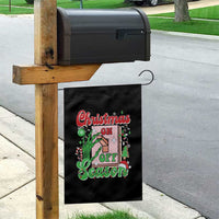 Funny Christmas Season Garden Flag Switch Red And Green Skeleton Hand - Wonder Print Shop