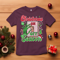 Funny Christmas Season T Shirt Switch Red And Green Skeleton Hand - Wonder Print Shop