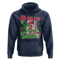 Funny Christmas Season Hoodie Switch Red And Green Skeleton Hand