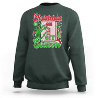 Funny Christmas Season Sweatshirt Switch Red And Green Skeleton Hand - Wonder Print Shop