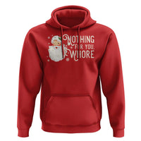 Funny Christmas Naughty Santa Hoodie Nothing For You Whore
