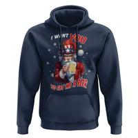 Funny Christmas Beer Hoodie I Want You To Get Me A Beer Santa Uncle Sam