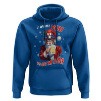 Funny Christmas Beer Hoodie I Want You To Get Me A Beer Santa Uncle Sam